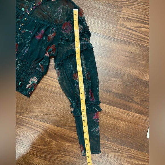 Free People Twyla Emerald Green Crop Top Size XL - Picture 9 of 9